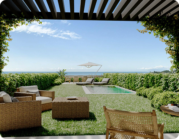 Terraza y jardín con acceso directo